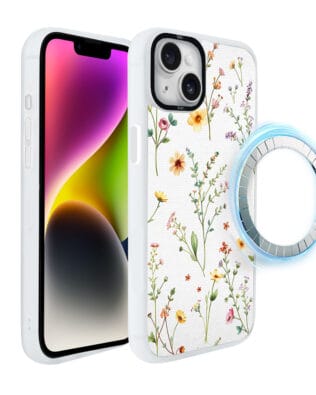 Etui do iPhone 14 IBIZU DropGuard Matt z MagSafe, Pastel Bloom, Letni bukiet