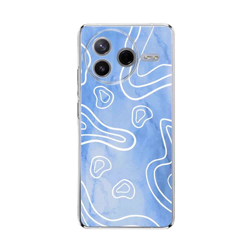 Etui do Xiaomi POCO F7 Pro przeźroczyste, silikonowe Flexi, morski wzór