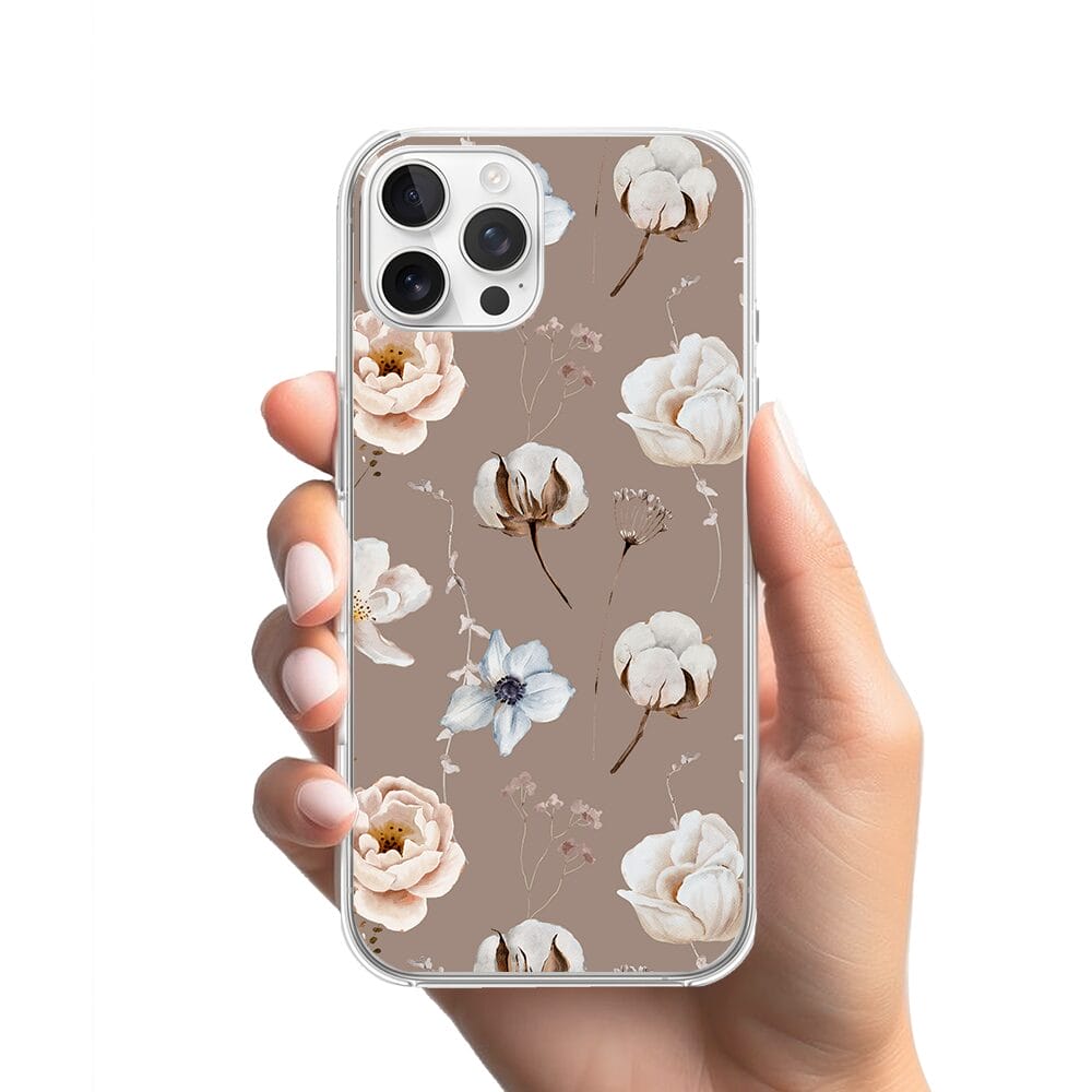 Etui do iPhone 12 Pro Max przeźroczyste, silikonowe Flexi, akwarelowe kwiatki - obrazek 2