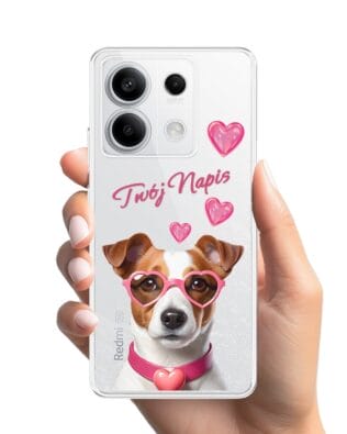 Etui do Xiaomi Redmi Note 13 Pro 5G przeźroczyste, silikonowe Flexi, Puppy Love, pies rasy Jack Russell Terrier