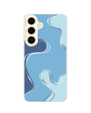 Etui do Samsung Galaxy S24 z MagSafe przeźroczyste, silikonowe Flexi, spokój oceanu