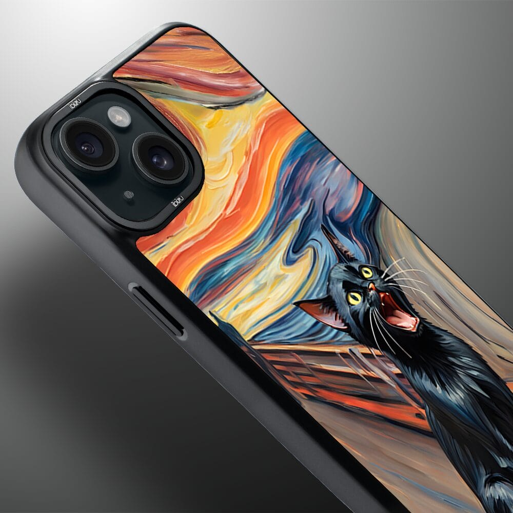 Etui do iPhone 15 IBIZU DropGuard Matt z MagSafe, Edvard Munch, krzyk kota - obrazek 4