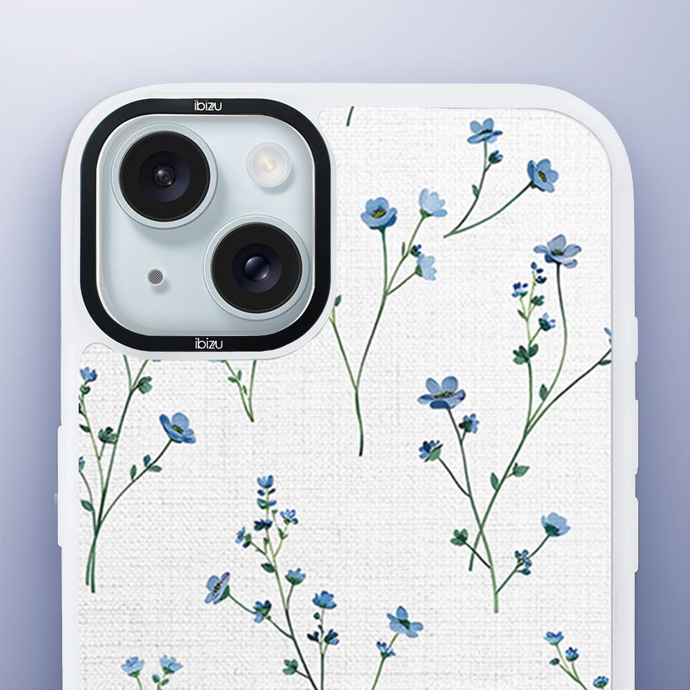 Etui do iPhone 15 IBIZU DropGuard Matt z MagSafe, Pastel Bloom, Niebieski sen - obrazek 5