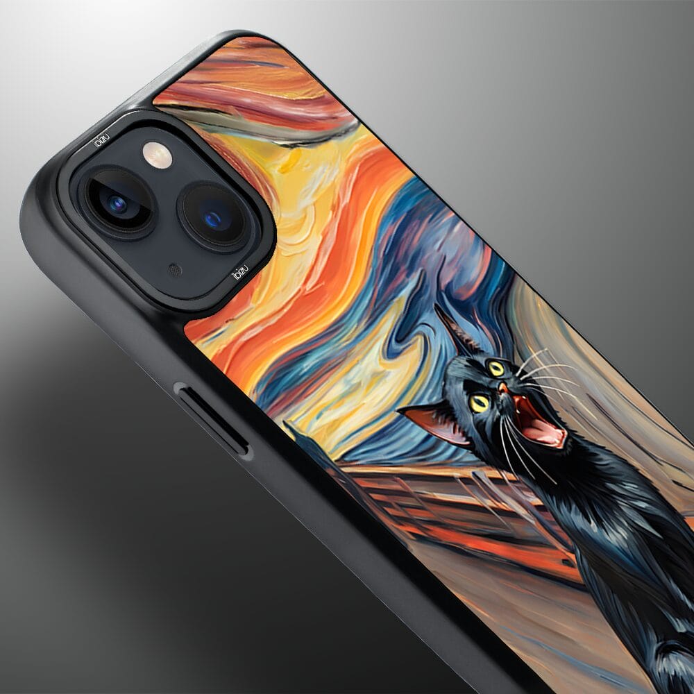 Etui do iPhone 14 IBIZU DropGuard Matt z MagSafe, Edvard Munch, krzyk kota - obrazek 4