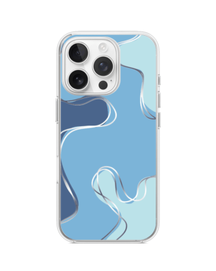 Etui do iPhone 16 Pro przeźroczyste, silikonowe Flexi, spokój oceanu