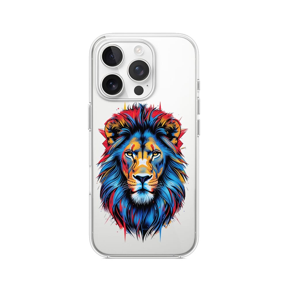 Etui do iPhone 13 Pro przeźroczyste, silikonowe Flexi, Dzika Mandala, Lew