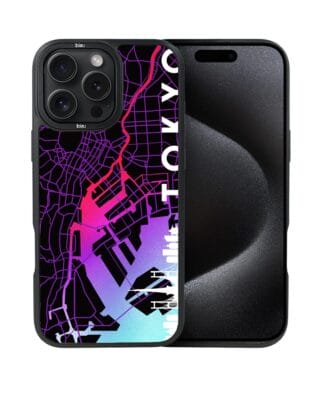 Etui do iPhone 15 Pro Max IBIZU DropGuard Matt z MagSafe, Mapy Świata, Tokyo