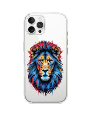 Etui do iPhone 12 Pro przeźroczyste, silikonowe Flexi, Dzika Mandala, Lew