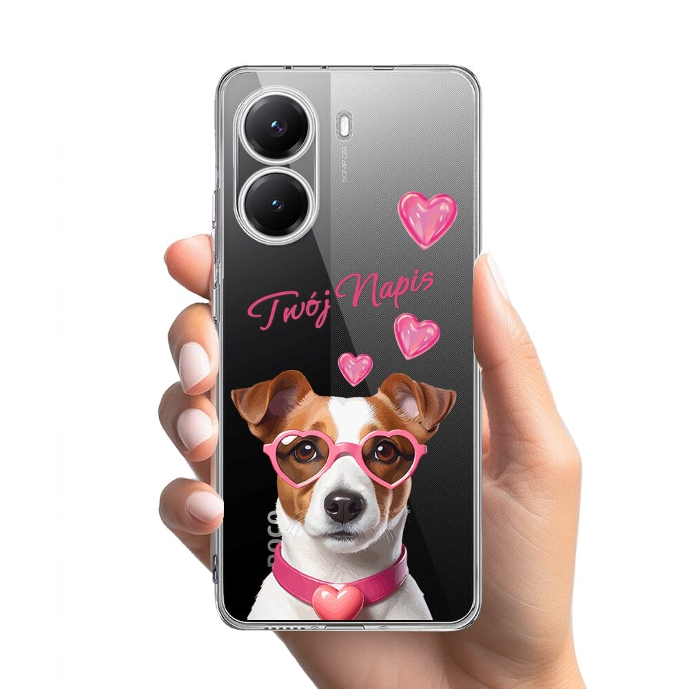 Etui do Xiaomi POCO X7 Pro przeźroczyste, silikonowe Flexi, Puppy Love, pies rasy Jack Russell Terrier - obrazek 2