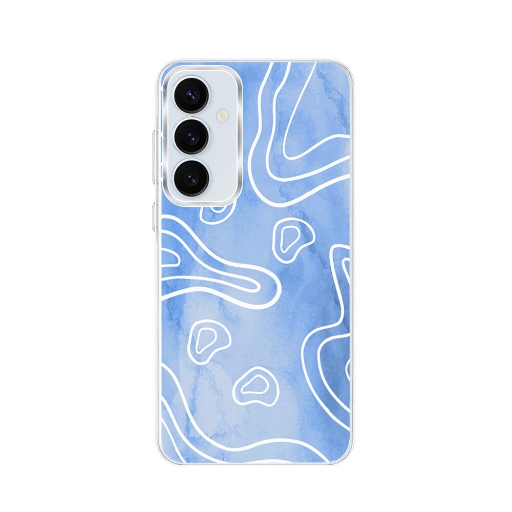 Etui do Samsung Galaxy A55 5G z MagSafe przeźroczyste, silikonowe Flexi, morski wzór