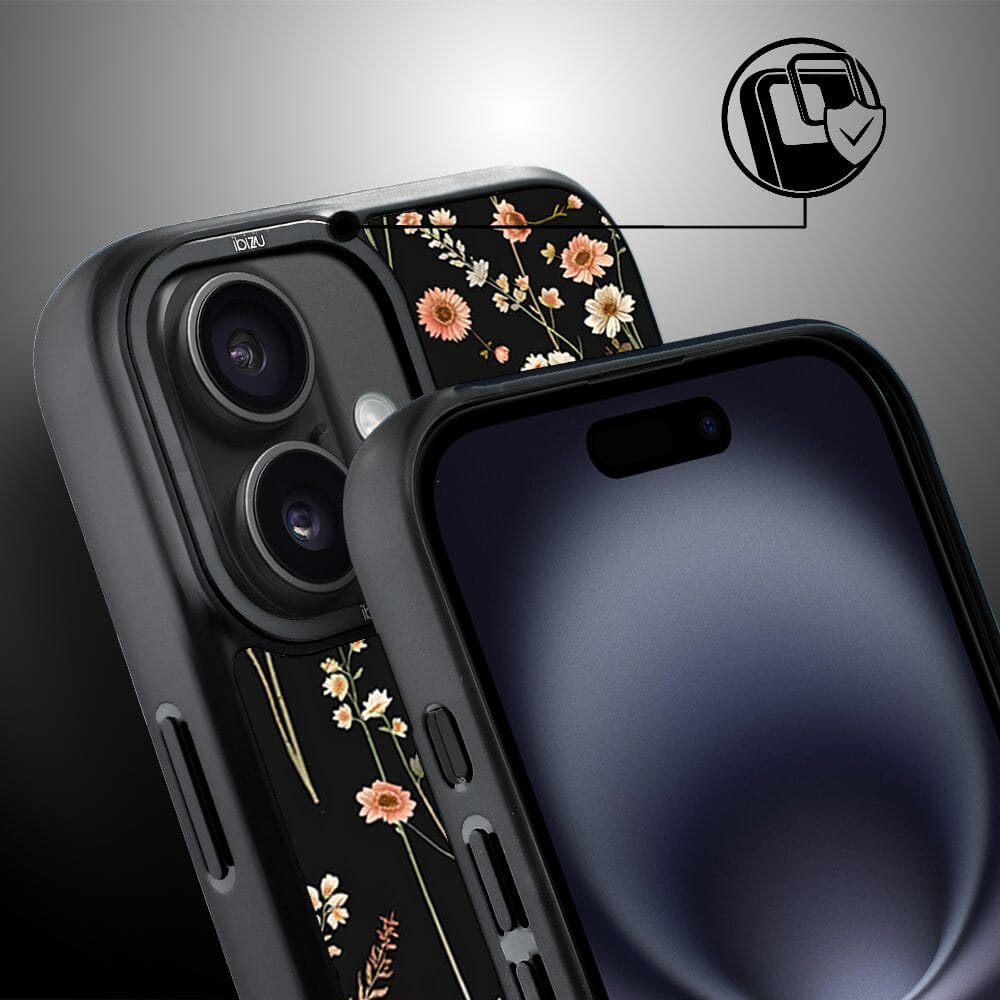 Etui do iPhone 16 IBIZU DropGuard Matt z MagSafe, Pastel Bloom, Północny ogród - obrazek 3