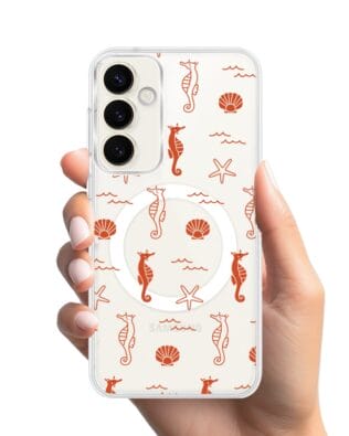 Etui do Samsung Galaxy S23 Plus z MagSafe przeźroczyste, silikonowe Flexi, wakacyjne wzory