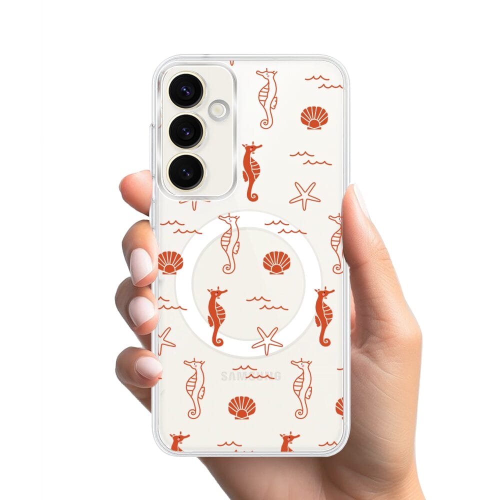 Etui do Samsung Galaxy S23 Plus z MagSafe przeźroczyste, silikonowe Flexi, wakacyjne wzory - obrazek 2