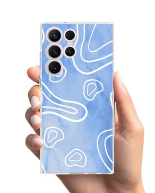 Etui do Samsung Galaxy S23 Ultra przeźroczyste, silikonowe Flexi, morski wzór