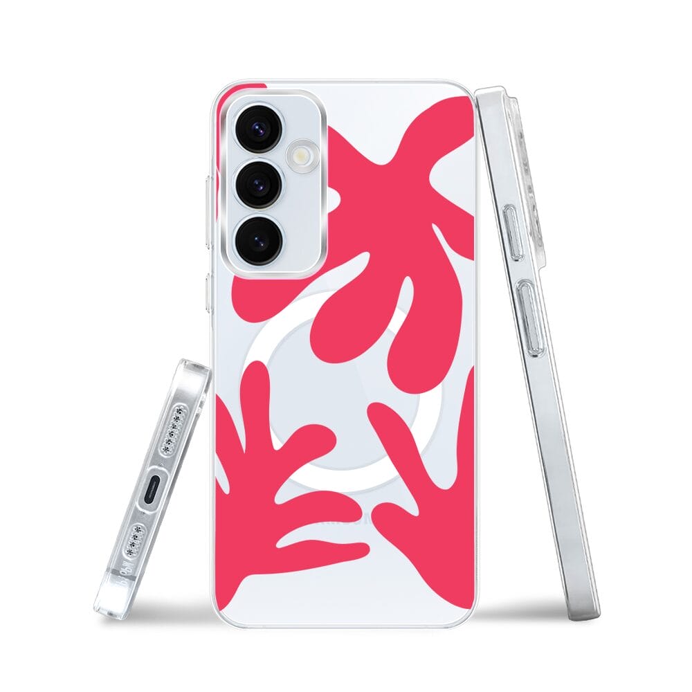 Etui do Samsung Galaxy A55 5G z MagSafe przeźroczyste, silikonowe Flexi, rafa - obrazek 3