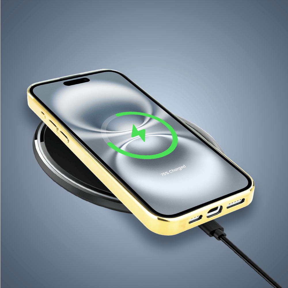 Etui do iPhone 16 IBIZU Elite Glass z MagSafe Magia Azji, Morze, Lot płaszczek, złote - obrazek 8