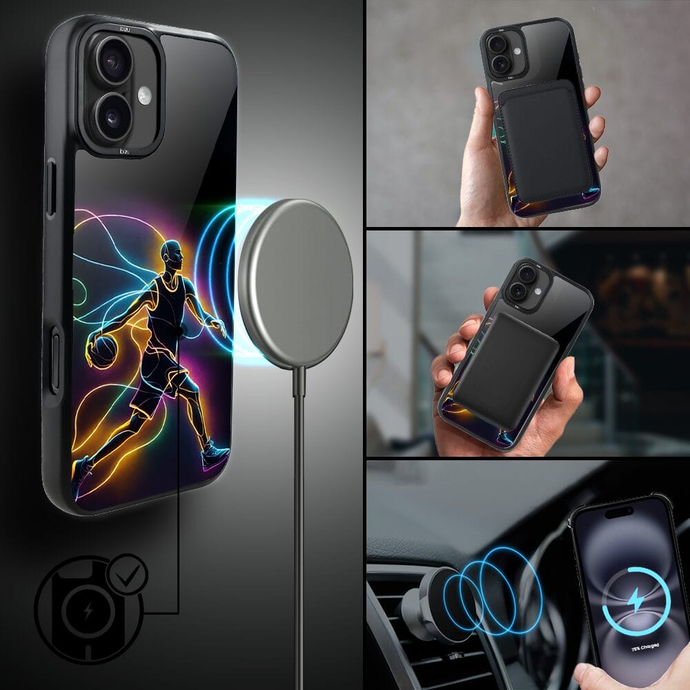 Etui do iPhone 16 IBIZU DropGuard Matt z MagSafe, #ElectroMove, Duch koszykówki - obrazek 8