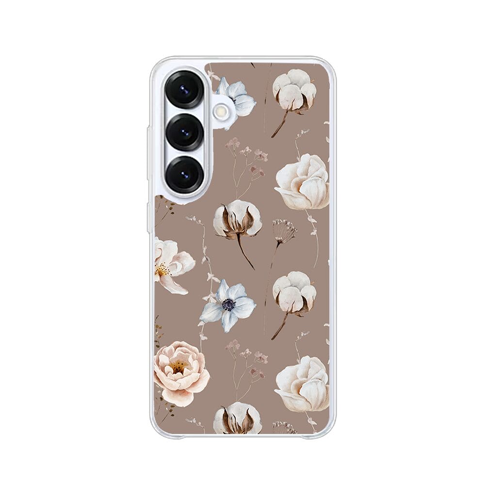 Etui do Samsung Galaxy S25 Plus z MagSafe przeźroczyste, silikonowe Flexi, akwarelowe kwiatki