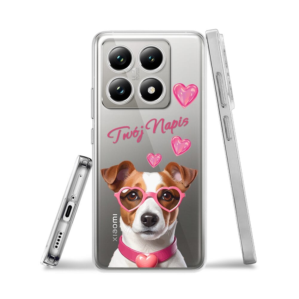 Etui do Xiaomi 14T przeźroczyste, silikonowe Flexi, Puppy Love, pies rasy Jack Russell Terrier - obrazek 3