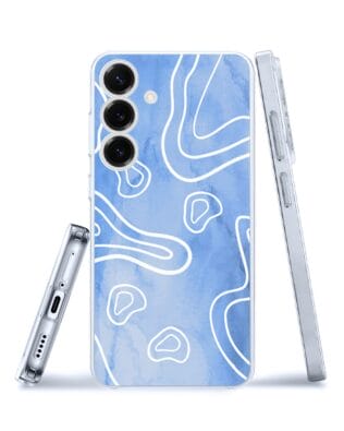 Etui do Samsung Galaxy S25 przeźroczyste, silikonowe Flexi, morski wzór