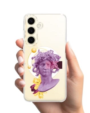 Etui do Samsung Galaxy S24 Plus z MagSafe przeźroczyste, silikonowe Flexi, antyczna figura