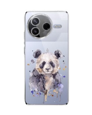Etui do Xiaomi POCO F7 Pro przeźroczyste, silikonowe Flexi, Akwarelowe Zoo, Panda