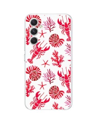 Etui do Samsung Galaxy A54 5G przeźroczyste, silikonowe Flexi, krab, muszle