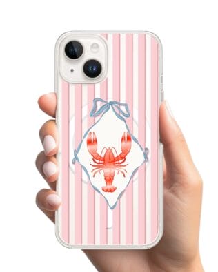 Etui do iPhone 14 z MagSafe przeźroczyste, silikonowe Flexi, Homar