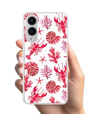 Etui do Samsung Galaxy S25 Edge z MagSafe przeźroczyste, silikonowe Flexi, krab, muszle