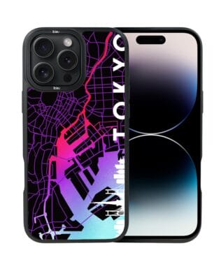 Etui do iPhone 14 Pro IBIZU DropGuard Matt z MagSafe, Mapy Świata, Tokyo