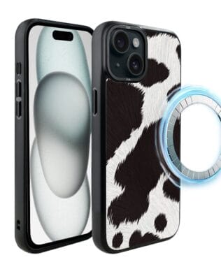 Etui do iPhone 15 IBIZU DropGuard Matt z MagSafe, Zew Natury, Polska Krowa