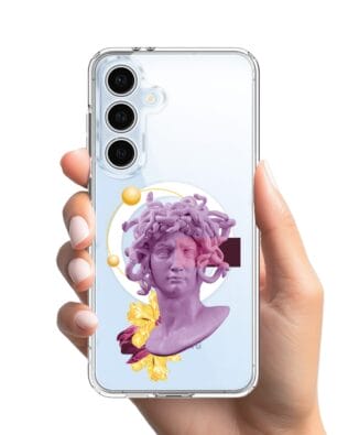 Etui do Samsung Galaxy S24 FE z MagSafe przeźroczyste, silikonowe Flexi, antyczna figura