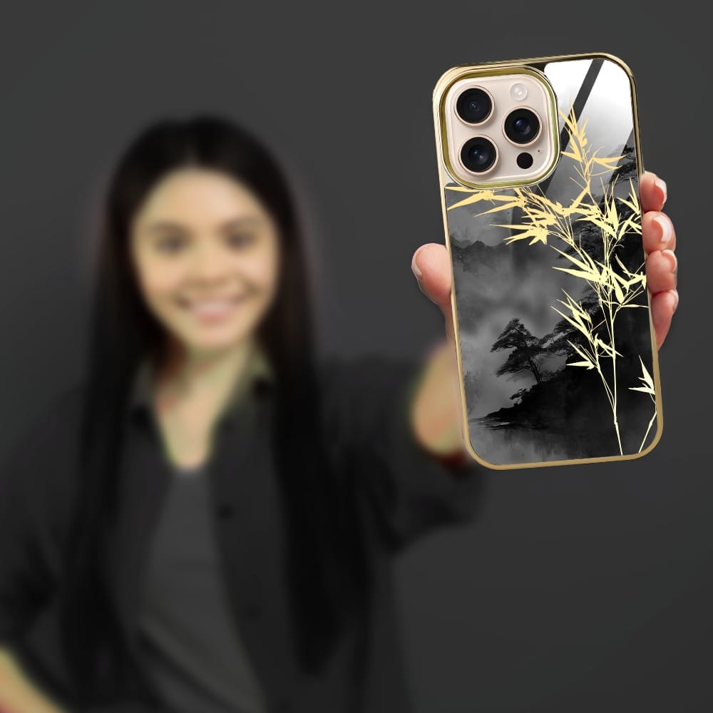 Etui do iPhone 16 Pro Max IBIZU Elite Glass z MagSafe Magia Azji, Złoty bambus, złote - obrazek 6