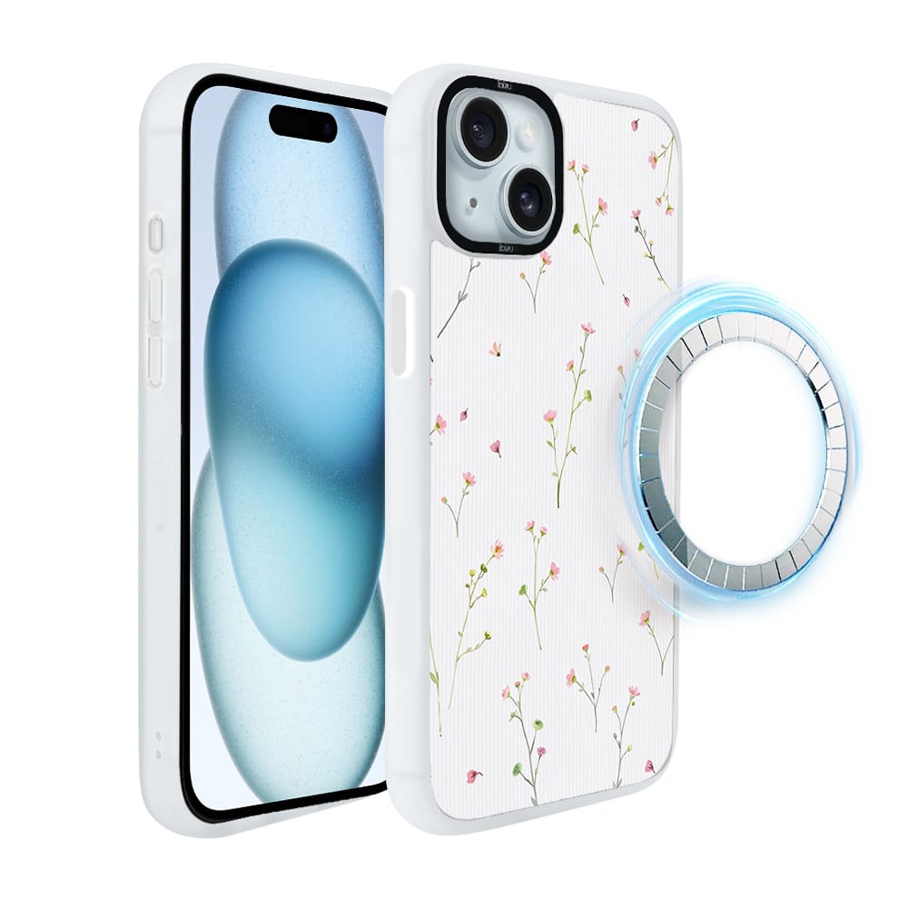 Etui do iPhone 15 Plus IBIZU DropGuard Matt z MagSafe, Pastel Bloom, Polna fantazja