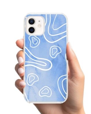 Etui do iPhone 12 z MagSafe przeźroczyste, silikonowe Flexi, morski wzór