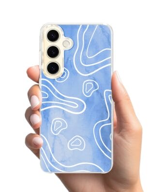 Etui do Samsung Galaxy S24 Plus z MagSafe przeźroczyste, silikonowe Flexi, morski wzór