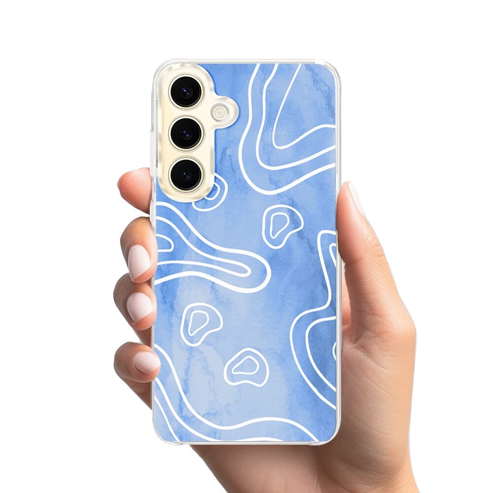 Etui do Samsung Galaxy S24 Plus z MagSafe przeźroczyste, silikonowe Flexi, morski wzór - obrazek 2