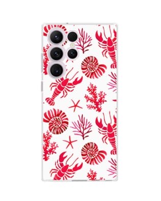 Etui do Samsung Galaxy S23 Ultra przeźroczyste, silikonowe Flexi, krab, muszle