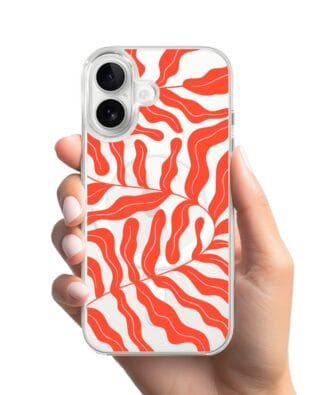 Etui do iPhone 16 z MagSafe przeźroczyste, silikonowe Flexi, rafa koralowa