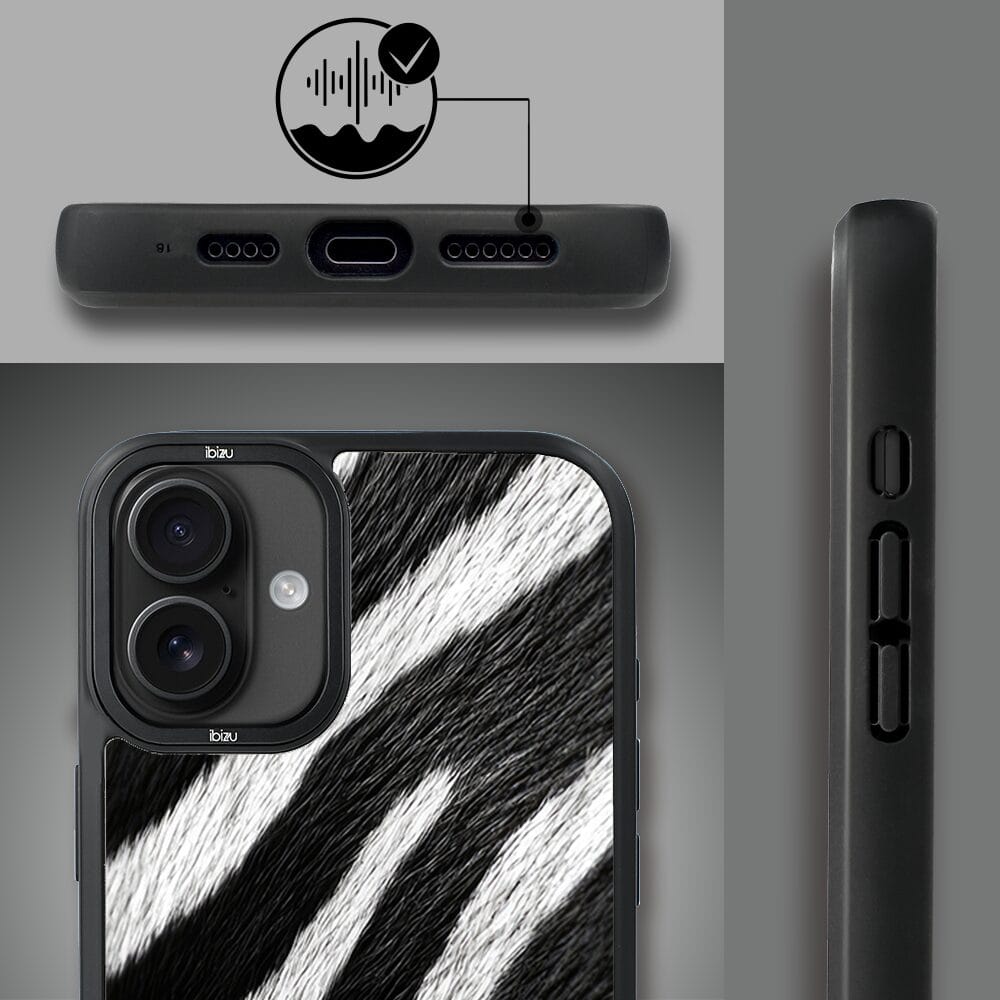 Etui do iPhone 16 IBIZU DropGuard Matt z MagSafe, Zew Natury, Zebra - obrazek 6