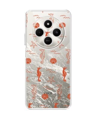 Etui do Xiaomi POCO C75 przeźroczyste, silikonowe Flexi, wakacyjne wzory