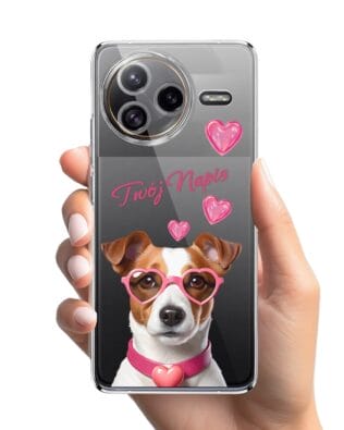 Etui do Xiaomi POCO F7 Ultra przeźroczyste, silikonowe Flexi, Puppy Love, pies rasy Jack Russell Terrier