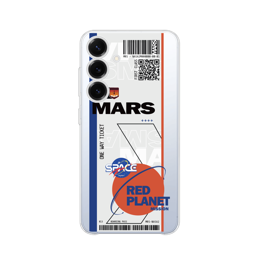 Etui do Samsung Galaxy S25 Plus przeźroczyste, silikonowe Flexi, bilet na Mars