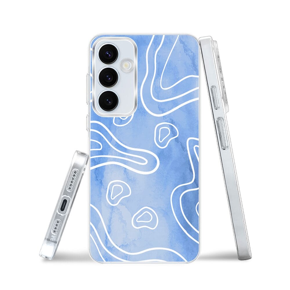 Etui do Samsung Galaxy A55 5G z MagSafe przeźroczyste, silikonowe Flexi, morski wzór - obrazek 3