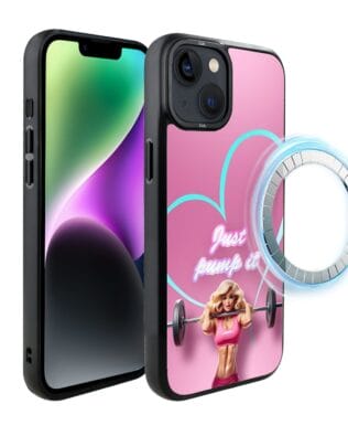 Etui do iPhone 14 Plus IBIZU DropGuard Matt z MagSafe, #Move, Pump it love