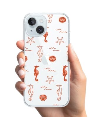 Etui do iPhone 15 Plus przeźroczyste, silikonowe Flexi, wakacyjne wzory