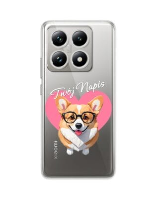 Etui do Xiaomi 14T przeźroczyste, silikonowe Flexi, Puppy Love, pies rasy Corgi
