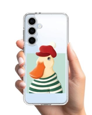 Etui do Samsung Galaxy S24 FE przeźroczyste, silikonowe Flexi, kaczuszka