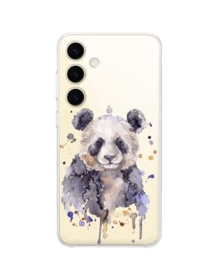 Etui do Samsung Galaxy S24 Plus przeźroczyste, silikonowe Flexi, Akwarelowe Zoo, Panda
