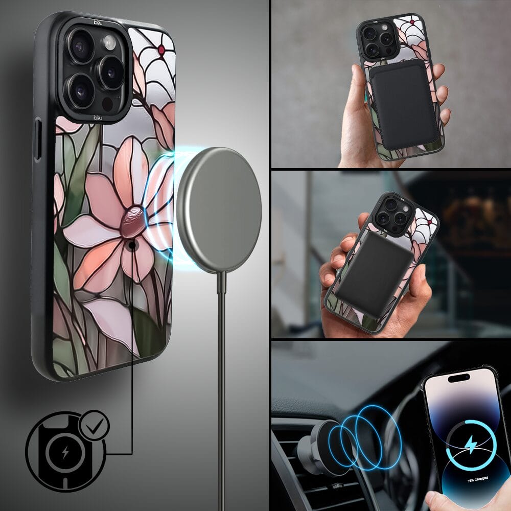 Etui do iPhone 14 Pro Max IBIZU DropGuard Matt z MagSafe, Barwy Szkła, Różowa magnolia - obrazek 8